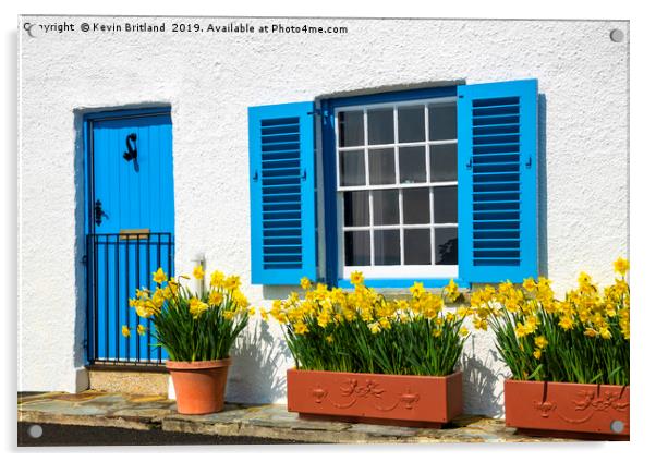 daffodil cottage Acrylic by Kevin Britland