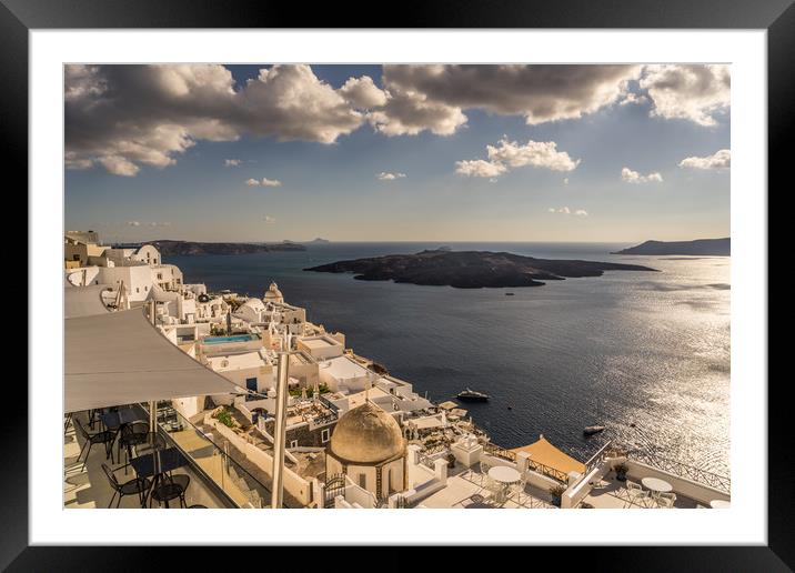 Fabulous Fira Framed Mounted Print by Naylor's Photography