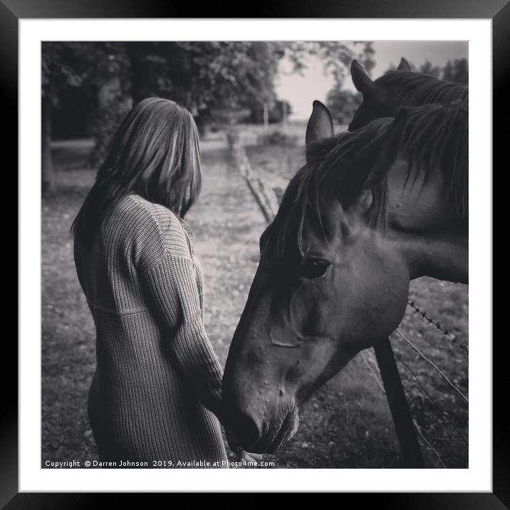 Horse lover Framed Mounted Print by Darren Johnson