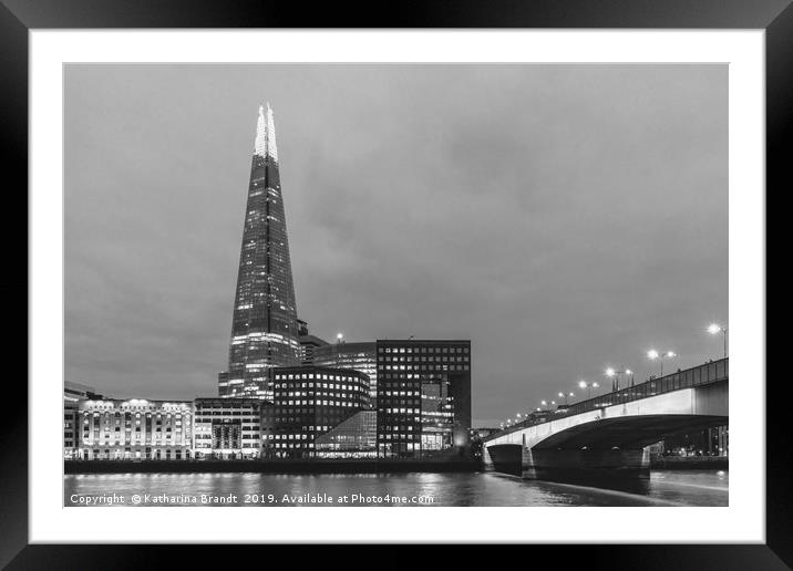 London Shard by night Framed Mounted Print by KB Photo