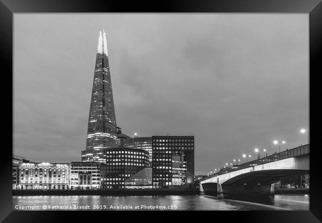 London Shard by night Framed Print by KB Photo