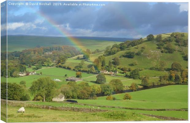 Yorkshire Dales Rainbow Canvas Print by David Birchall