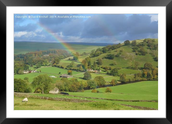 Yorkshire Dales Rainbow Framed Mounted Print by David Birchall