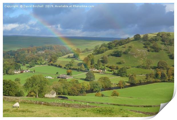 Yorkshire Dales Rainbow Print by David Birchall