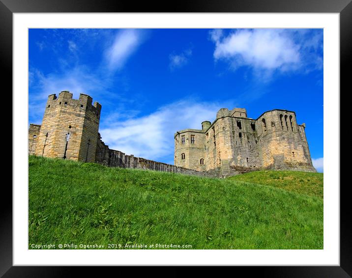  walkworth castle in northumbria  Framed Mounted Print by Philip Openshaw