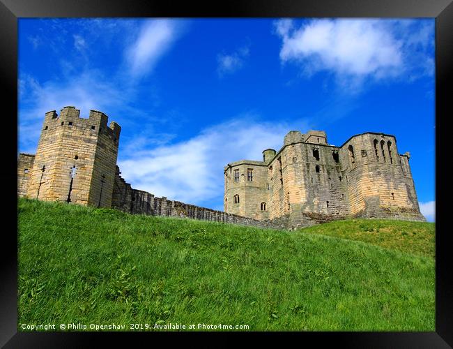  walkworth castle in northumbria  Framed Print by Philip Openshaw