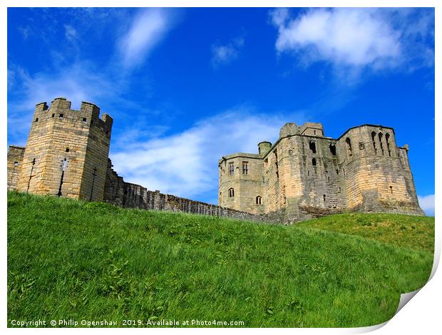  walkworth castle in northumbria  Print by Philip Openshaw