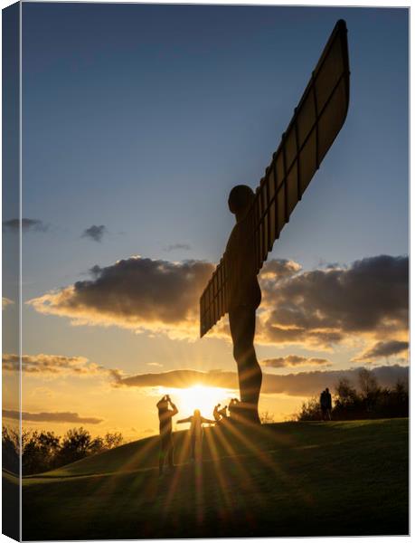 Angel of the North Sunset Canvas Print by Paul Appleby