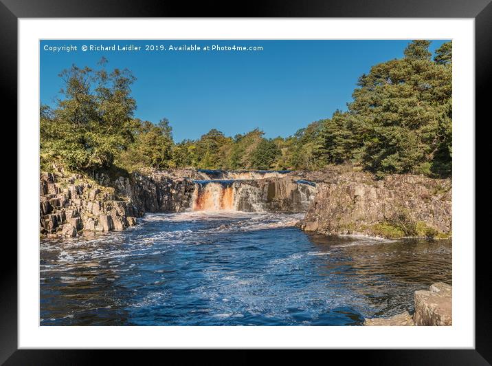 A Perfect Autumn Morning at Low Force Waterfall Framed Mounted Print by Richard Laidler
