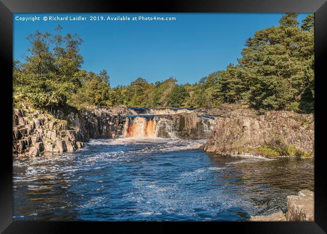 A Perfect Autumn Morning at Low Force Waterfall Framed Print by Richard Laidler