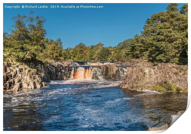 A Perfect Autumn Morning at Low Force Waterfall Print by Richard Laidler
