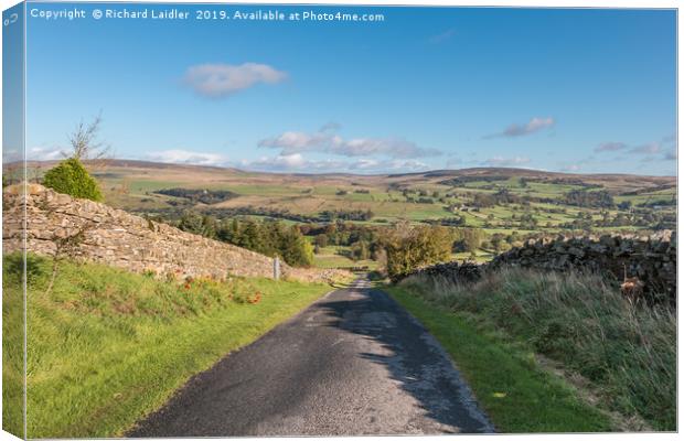 Down into Teesdale from Bail Hill Canvas Print by Richard Laidler