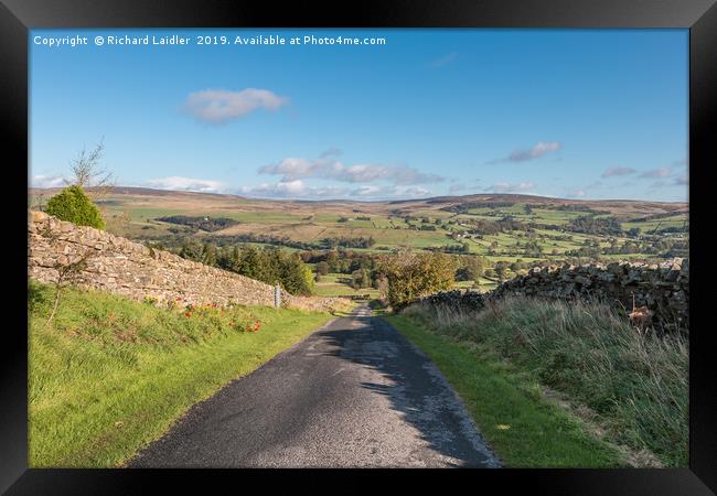 Down into Teesdale from Bail Hill Framed Print by Richard Laidler
