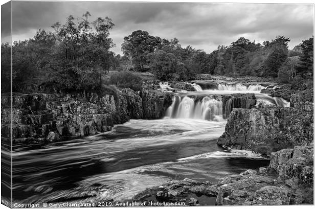 Low Force Waterfall Canvas Print by Gary Clarricoates