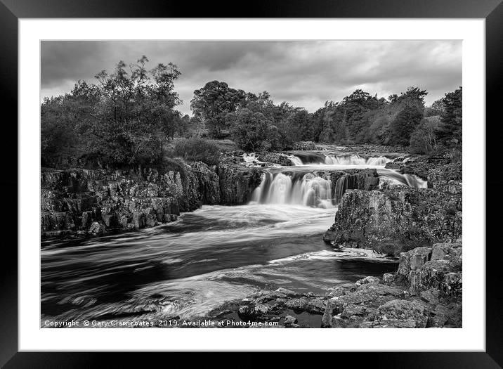 Low Force Waterfall Framed Mounted Print by Gary Clarricoates