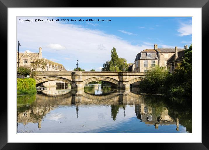 River Welland in Stamford Framed Mounted Print by Pearl Bucknall
