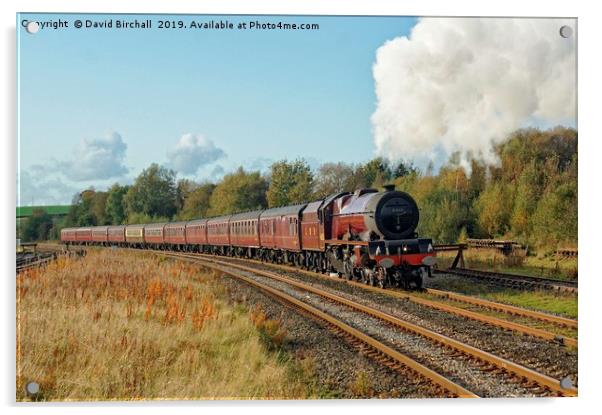 6201 Princess Elizabeth approaching Hellifield. Acrylic by David Birchall