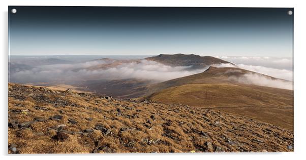 Mountain Tracks - Blencathra Acrylic by Simon Wrigglesworth