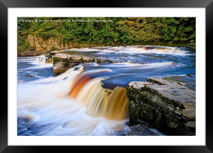 River Swale Waterfall Richmond North Yorkshire Framed Mounted Print by Martyn Arnold