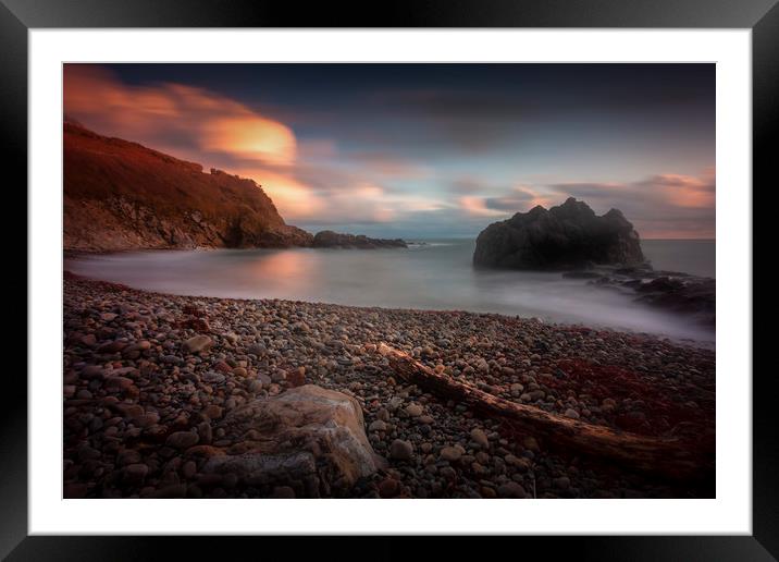 Rotherslade Bay on the Gower peninsula Framed Mounted Print by Leighton Collins