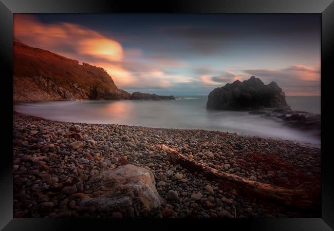 Rotherslade Bay on the Gower peninsula Framed Print by Leighton Collins