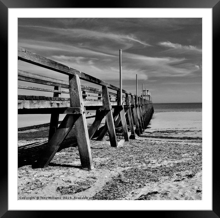 Old Fishing Pier Framed Mounted Print by Tony Williams. Photography email tony-williams53@sky.com