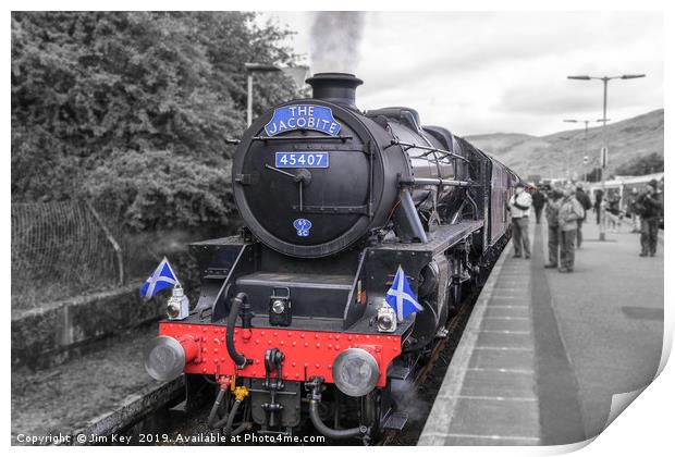 The Jacobite Steam Train Scotland Print by Jim Key