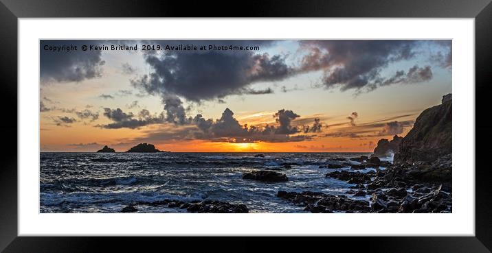 Coastal Sunset Cornwall Framed Mounted Print by Kevin Britland