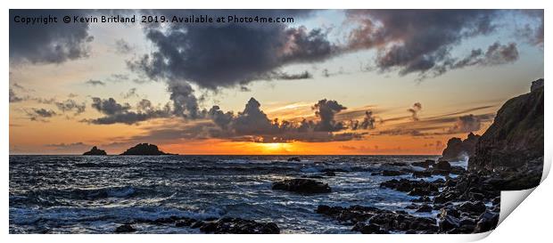 Coastal Sunset Cornwall Print by Kevin Britland