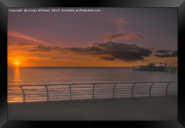 Blackpool Sunset Framed Print by Linsey Williams