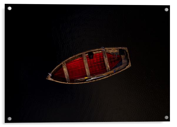Rowing Boat at Carbost Acrylic by Richard Nicholls