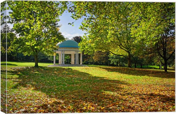 Clifton Park Bandstand in Rotherham                Canvas Print by Darren Galpin
