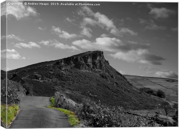 The road to the Roaches rocks Canvas Print by Andrew Heaps