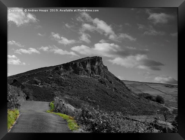 The road to the Roaches rocks Framed Print by Andrew Heaps