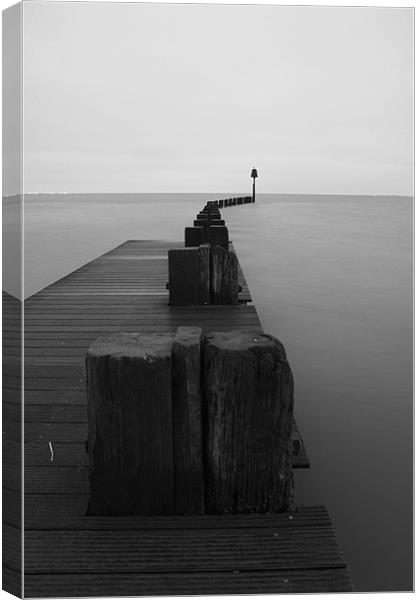 Cleethorpes black and white Canvas Print by Sarah Waddams