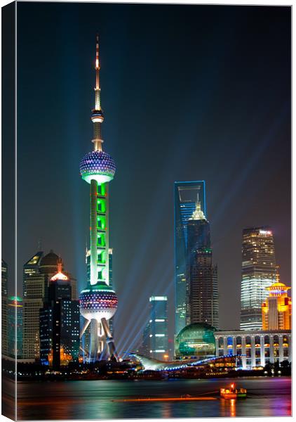 Pearl TV Tower Canvas Print by Thomas Stroehle