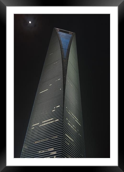 World Financial Center Shanghai Framed Mounted Print by Thomas Stroehle
