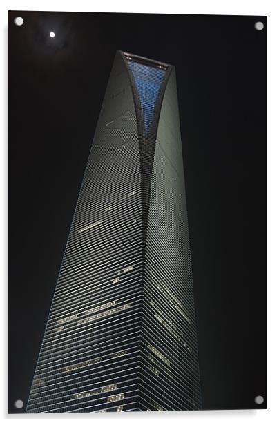 World Financial Center Shanghai Acrylic by Thomas Stroehle