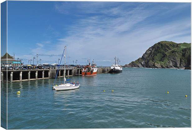 Ilfracombe Harbour Canvas Print by Mike Gorton