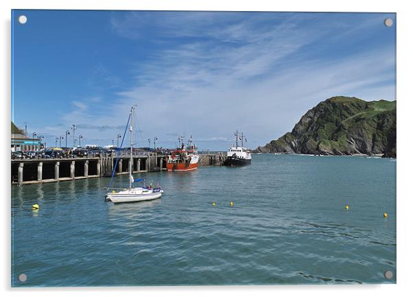 Ilfracombe Harbour Acrylic by Mike Gorton