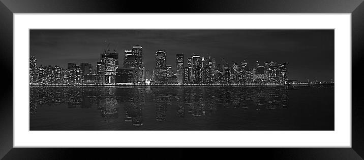 NY in black & white Framed Mounted Print by Thomas Stroehle