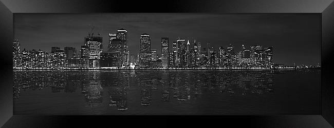 NY in black & white Framed Print by Thomas Stroehle