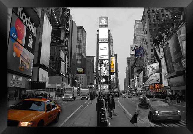 Time Square New York Framed Print by Thomas Stroehle