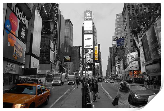 Time Square New York Print by Thomas Stroehle
