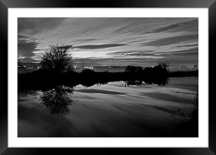 Exeter Canal at twlight Framed Mounted Print by Pete Hemington