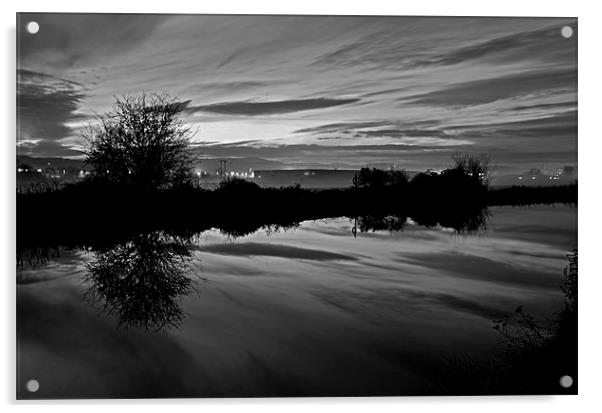 Exeter Canal at twlight Acrylic by Pete Hemington