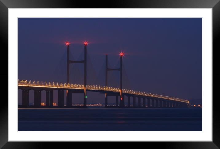 The Second Severn Crossing Framed Mounted Print by CHRIS BARNARD