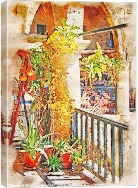 summer souk in nicosia  Canvas Print by Philip Openshaw