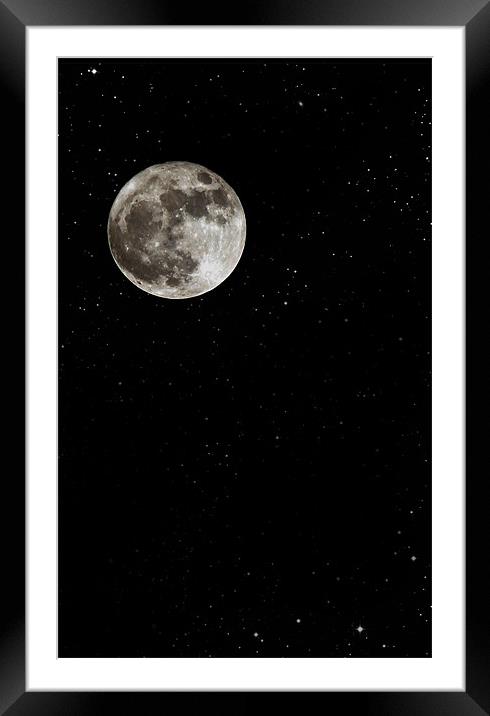 The Moon and stars.... Framed Mounted Print by Darren Burroughs