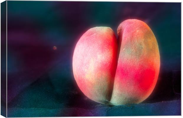 This is pure experimentation: A peach has been us Canvas Print by Jose Manuel Espigares Garc